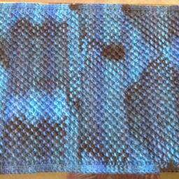 Beautifull Handknitted Baby Blanket, With A Nice Color Variation. Made West From Lang Yarns - thumbnail 4
