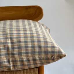 Handwoven Karen Ethnic Pillow Cover Plaid & Striped Boho Decor - 26x26 - thumbnail 3