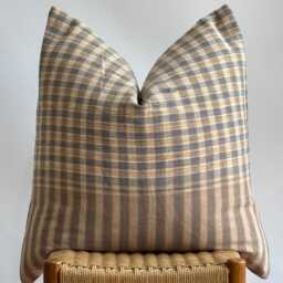 Handwoven Karen Ethnic Pillow Cover Plaid & Striped Boho Decor - 26x26 - thumbnail 2