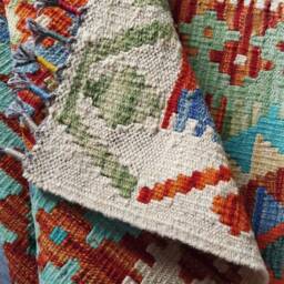 Kilim Rug, Handmade Artisan Afghan Turkish Aztec Navajo Small Rug 129x82 cm - thumbnail 3