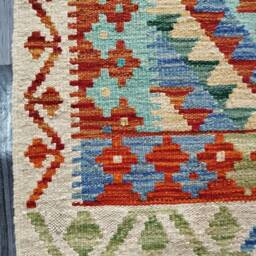 Kilim Rug, Handmade Artisan Afghan Turkish Aztec Navajo Small Rug 129x82 cm - thumbnail 4