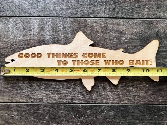 Good Things Come To Those Who Bait - Trout Fish Silhouette Wall Decor - image 1