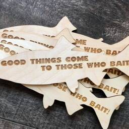 Good Things Come To Those Who Bait - Trout Fish Silhouette Wall Decor - thumbnail 3