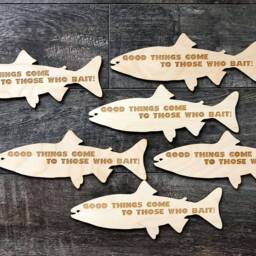 Good Things Come To Those Who Bait - Trout Fish Silhouette Wall Decor - thumbnail 2