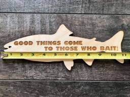 Good Things Come To Those Who Bait - Trout Fish Silhouette Wall Decor - thumbnail 1