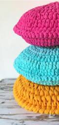 Double Nursery Room Round Cushions/Set Of 2 Newborn Pillow Decor Baby Boy Pillows Crochet Pillow For New Gift - thumbnail 1