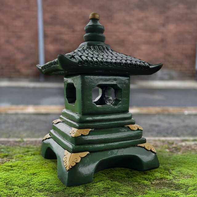 Handmade Stone Pagoda Statue Concrete Oriental Lantern Figure Outdoor Lawn Ornament Cement Zen Garden Decor Japanese Art Gift - image 1