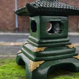 Handmade Stone Pagoda Statue Concrete Oriental Lantern Figure Outdoor Lawn Ornament Cement Zen Garden Decor Japanese Art Gift - thumbnail 2