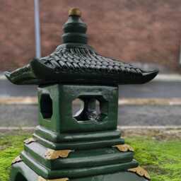 Handmade Stone Pagoda Statue Concrete Oriental Lantern Figure Outdoor Lawn Ornament Cement Zen Garden Decor Japanese Art Gift - thumbnail 3