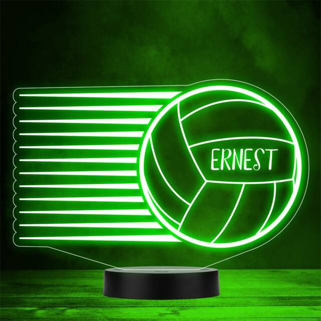 Volleyball Personalised Gift Colour Changing Led Lamp Night Light - image 1