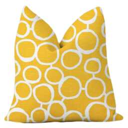 Yellow Gray Pillow Covers. White Throw Pillows. Toss Cushion Floral Accent Pillow. Custom Decorative Pillows - thumbnail 3