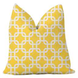 Yellow Gray Pillow Covers. White Throw Pillows. Toss Cushion Floral Accent Pillow. Custom Decorative Pillows - thumbnail 4