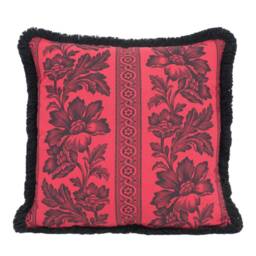 Ralph Lauren - Gwinnett Toile Antique Red Floral Luxury Plush Fringe Cushion Cover Handmade Throw Pillow Designer Home D??cor - thumbnail 1