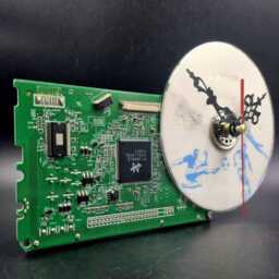 Recycled Computer Part Clock Handmade Tech Gift - thumbnail 2