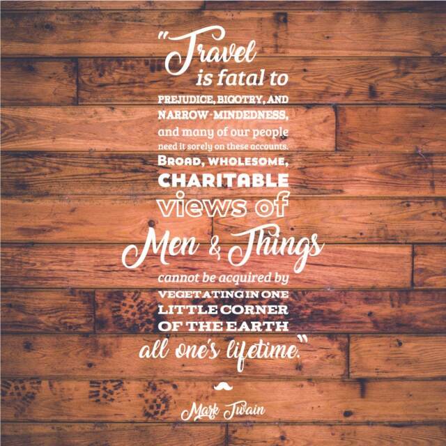 Mark Twain Travel Quote Vinyl Wall Decal - Home Decor - image 1