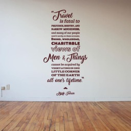 Mark Twain Travel Quote Vinyl Wall Decal - Home Decor - thumbnail 3