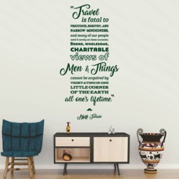 Mark Twain Travel Quote Vinyl Wall Decal - Home Decor - thumbnail 2