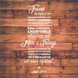 Mark Twain Travel Quote Vinyl Wall Decal - Home Decor - thumbnail 1