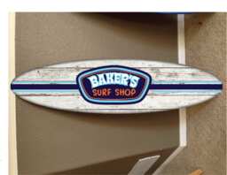 Custom Surfboard Wall Decor Hawaiian Beach Art - 48 - thumbnail 1