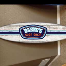 Custom Surfboard Wall Decor Hawaiian Beach Art - 48 - thumbnail 2