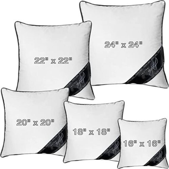 Duck Feather Cushion Pads Inners Inserts Fillers Soft White 100% Cotton Proof Cover Natural Filled Cushions All Sizes - image 1