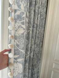 3 Colours Floral Jacquard Curtain Panel, Botanical Pattern Window Drapes, Farmhouse Polyester Curtains - thumbnail 1