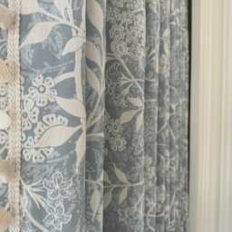 3 Colours Floral Jacquard Curtain Panel, Botanical Pattern Window Drapes, Farmhouse Polyester Curtains - thumbnail 2