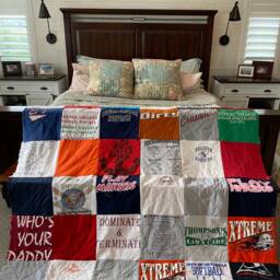 Deposit - T-Shirt Quilt, Memory Tshirt Blanket, Made From Your T-Shirts, Collegiate, Sports, Concerts, Runner's Bibs - thumbnail 2