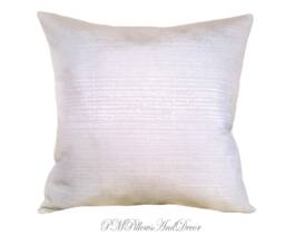 Neutral Pillow Cover Cream Beige Ivory Throw Accent Sham Decorative Cushion Case Silk Damask Stitch Modern Farmhouse Decor Textured