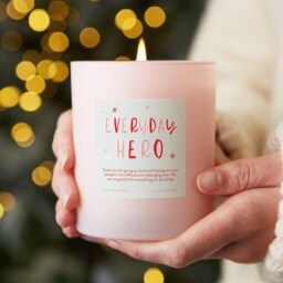 Everyday Hero Pink Candle Scented Thank You Gift - thumbnail 1