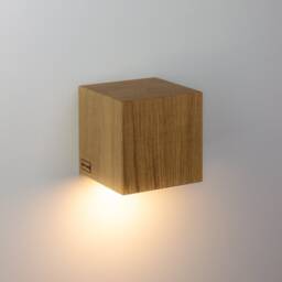 Wall Lamp Cube #2 Made Of Solid Oak - thumbnail 3