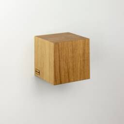 Wall Lamp Cube #2 Made Of Solid Oak - thumbnail 2