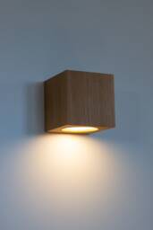 Wall Lamp Cube #2 Made Of Solid Oak