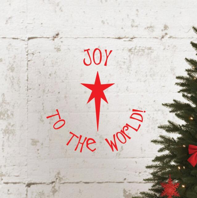 Joy To The World Christmas Star Holiday Quote Wall Decal Sticker Decor #1338 - image 1