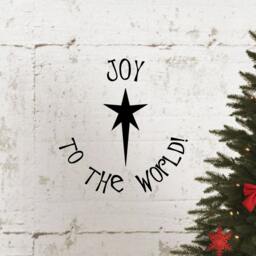 Joy To The World Christmas Star Holiday Quote Wall Decal Sticker Decor #1338 - thumbnail 2