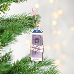 Personalised New Home Door Christmas Decoration, Custom Decor, Personalized Housewarming Gift - thumbnail 2