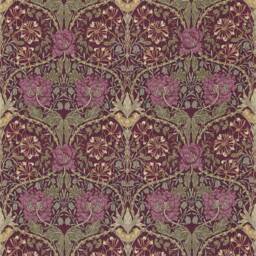 Morris & Co Honeysuckle & Tulip Door Curtain Wine