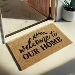 Welcome To Our Home - A Timeless Doormat For A Warm First Impression Perfect Families, Couples, & Homes Filled With Heart Coir Mat - thumbnail 2