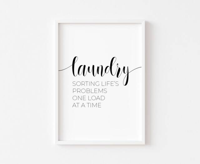 Laundry Definition - Home Print Utility Room Prints Wall Art Bathroom Quote - image 1