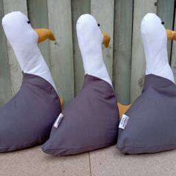 Eddie The Seagull Doorstop/Bookend -Diy Flat Packed-Funny Doorstop-Coastal Decor-House Warming-Beach Life-Unique Gift-Birds-Grey-White - thumbnail 3