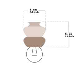 Handmade Ceramic Pendant Lamp Pink & Green Clay Lampshade - thumbnail 4