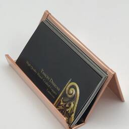 Raw Copper Business Card Holder - Yancey Designs Desk Organizer - thumbnail 2