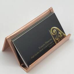 Raw Copper Business Card Holder - Yancey Designs Desk Organizer - thumbnail 4