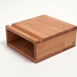100% Oak Wood Bike Hanger - Shelf Wall Mount Rack Storage Bicycle Dock - Natural Oil Finish - thumbnail 3