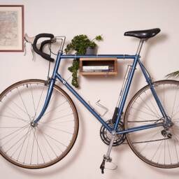100% Oak Wood Bike Hanger - Shelf Wall Mount Rack Storage Bicycle Dock - Natural Oil Finish - thumbnail 2