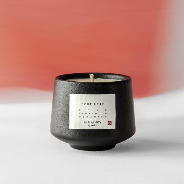 Balance/Rose Leaf Teacup Candle 100% Natural Botanical - image 1