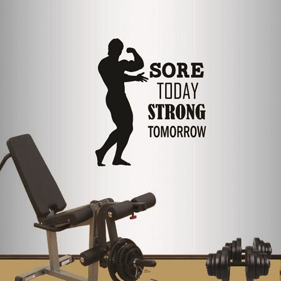 In-Style Decals Wall Vinyl Decal Home Decor Art Sticker Motivational Quote Bodybuilding Muscular Man Gym Fitness Removable Mural Design 117 - image 1