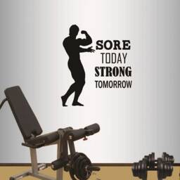 In-Style Decals Wall Vinyl Decal Home Decor Art Sticker Motivational Quote Bodybuilding Muscular Man Gym Fitness Removable Mural Design 117 - thumbnail 1