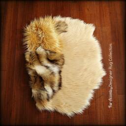 Faux Fur Sheepskin Throw Rug - Shaggy Soft Thick Dog, Cat, Pet Bed Accents Designer Rugs Usa - thumbnail 1