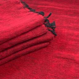 Handmade Red Yak Wool Blend Blanket Big Size Meditation Throw - thumbnail 2